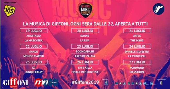 Giffoni Music Concept, dal 19 al 27 luglio il cast