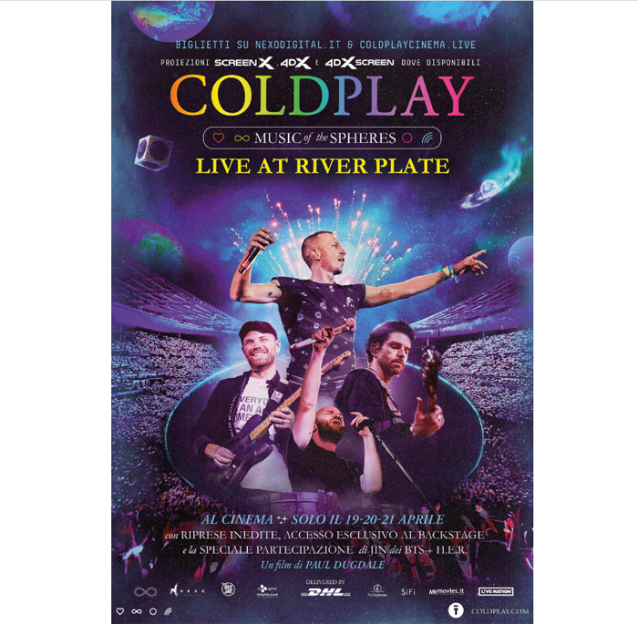 COLDPLAY MUSIC OF THE SPHERES: LIVE AT RIVER PLATE nelle sale cinematografiche